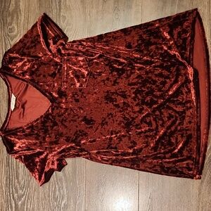 ❤️ NWOT! SPRING + MERCER CRUSHED VELVET LEGGING TEE / TOP, MEDIUM